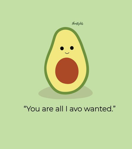 Милое авокадо обои