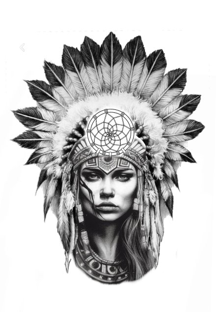 Индеец тату эскиз