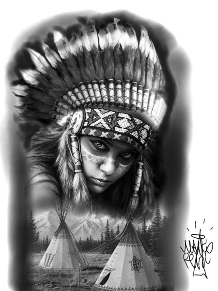 Тату индейцев апачи