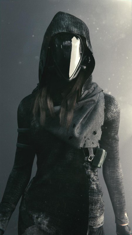 Человек в маске и капюшоне