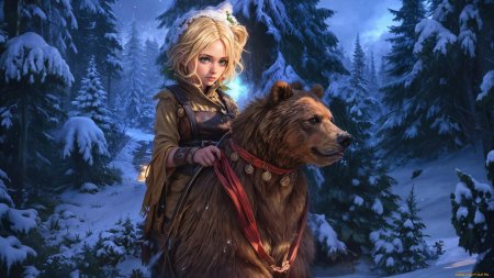 Девушка медведь