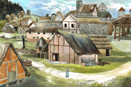 Средневековая крестьянская деревня