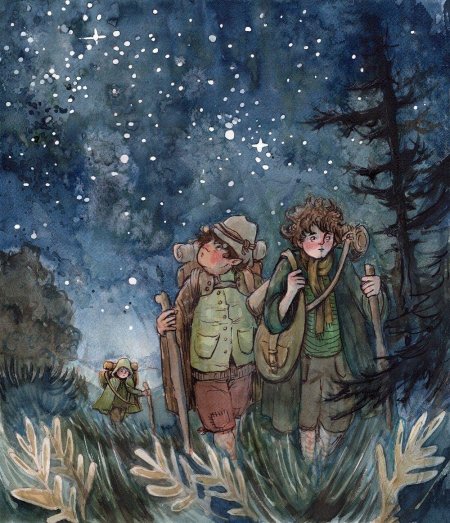 Хоббит туда и обратно иллюстрации