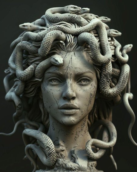 Медуза горгона скульптура