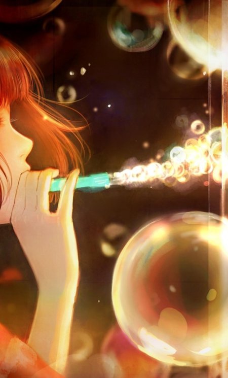 Девушки с мыльными пузырями