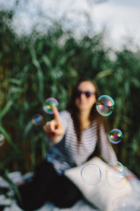 Фотосессия с мыльными пузырями