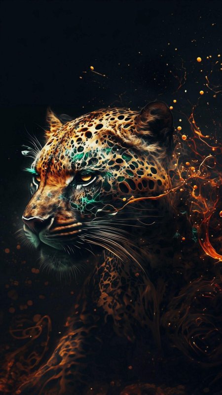 Леопард арт