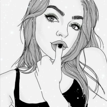 Рисунки девушек для срисовки