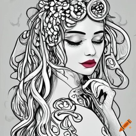 Раскраска красивая девушка