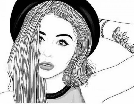 Рисунки для срисовки девушек