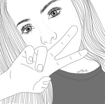 Раскраски девушки в стиле арт