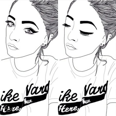 Раскраски девушки в стиле арт