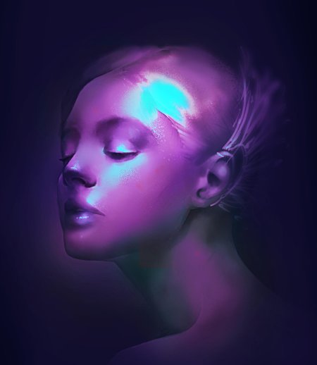 Неоновый портрет
