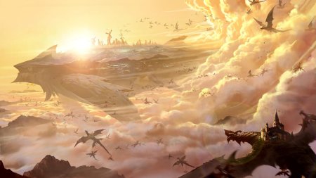 Фэнтези пейзажи с драконами