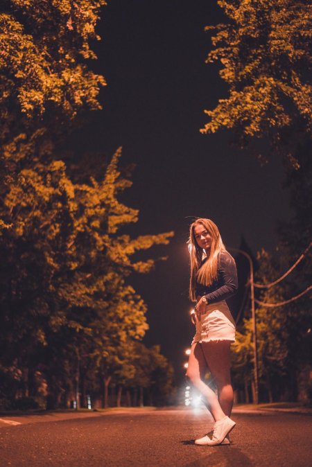Фотосессия на улице вечером