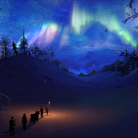 Скайрим северное сияние