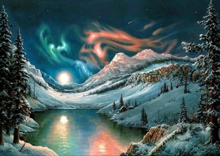 Картины джанибекова северное сияние