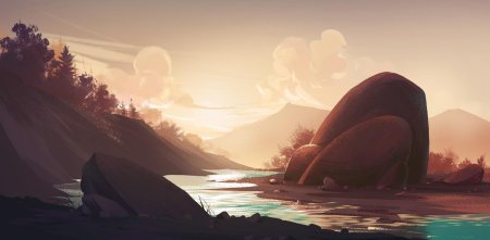 Пейзаж в иллюстраторе