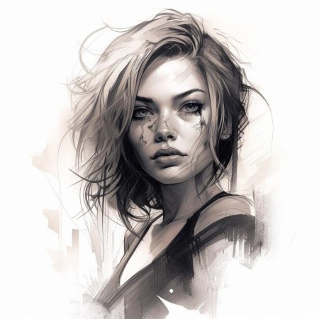 Девушки нарисованные ии