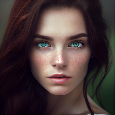 Девушка с зелеными глазами нейросеть