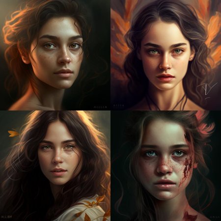 Женские фотопортреты нейросеть