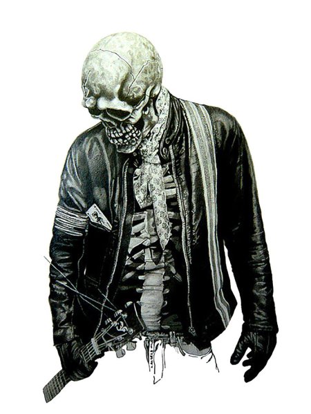 Скелет в кожаной куртке