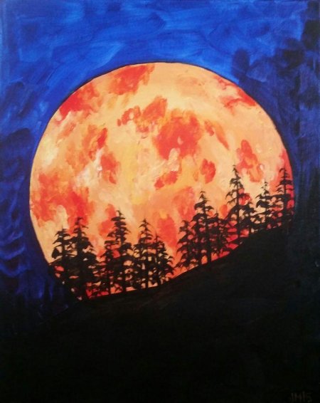 Луна живопись