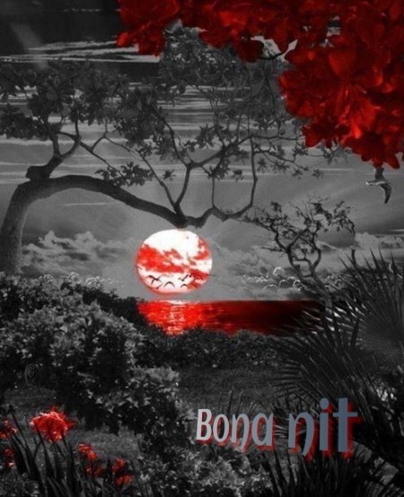 Черно красный пейзаж