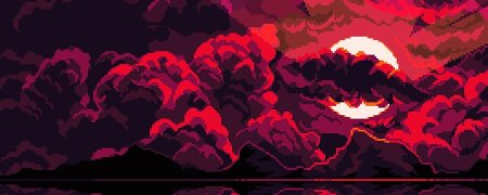 Пиксельный пейзаж