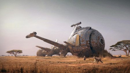 Космический корабль в пустыне