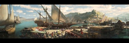 Портовый город днд арт