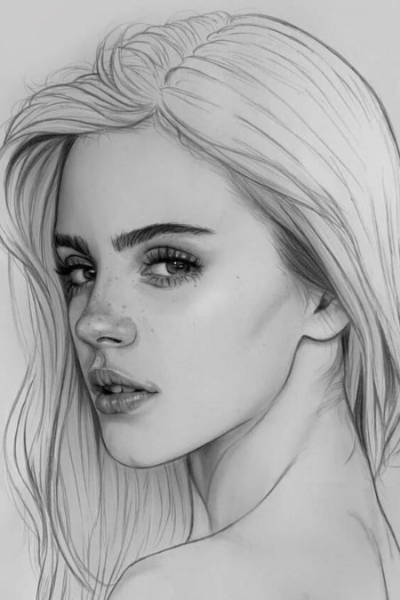 Ана де армас рисунки портрет карандашом