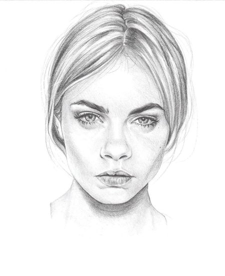 Кара делевинь анфас