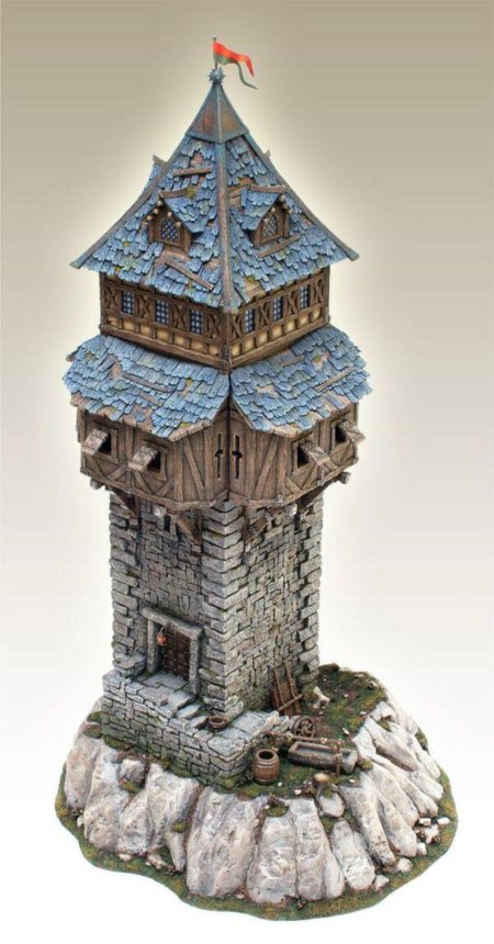 Сторожевая башня средневековая диорама