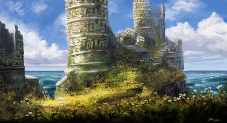 Руины башня фэнтези арт