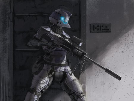 Киберпанк солджерс снайпер