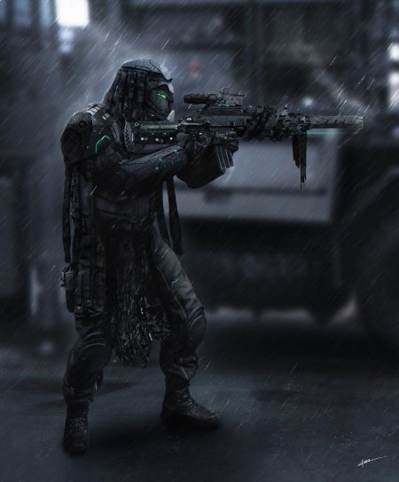 Киберпанк солджерс снайпер