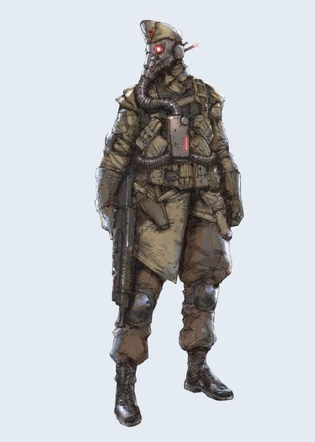 Дизельпанк арт солдат