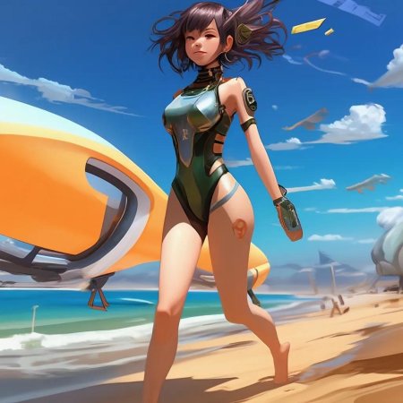 Девушки на пляже аниме