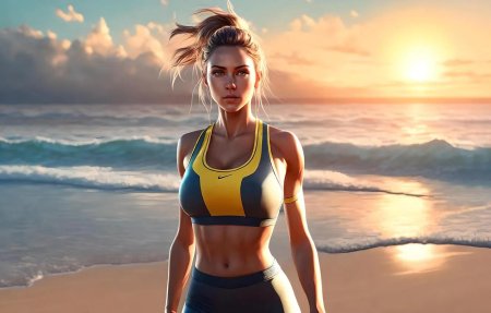 Пляж девушка