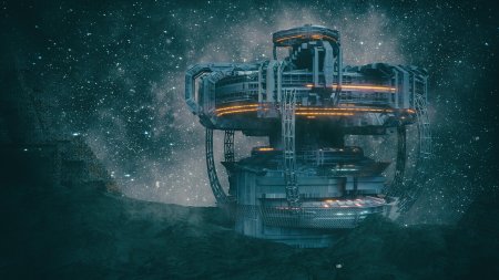 База на астероид sci-fi