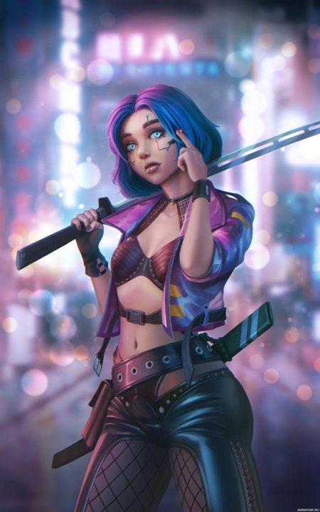 Cyberpunk 2077 девушка киборг