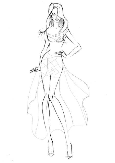 Эскиз платье