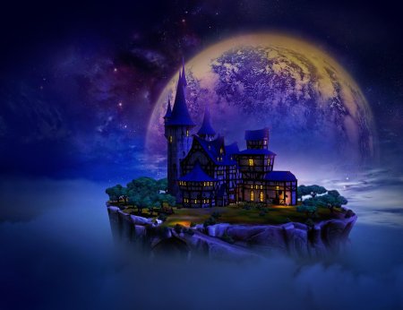 Замок ночью