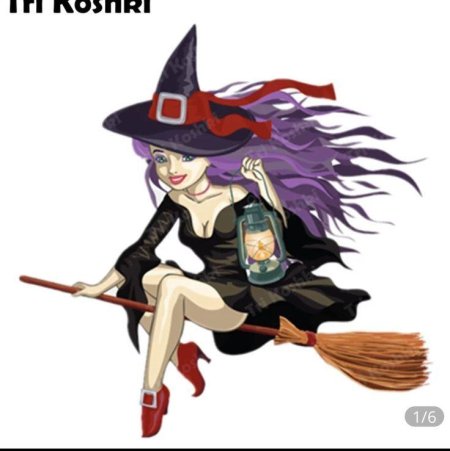 Ведьмочка на метле