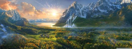 Фэнтези гористая долина