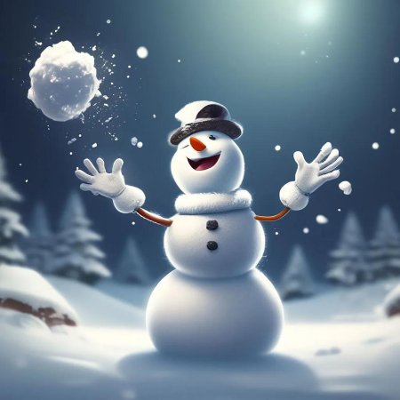 Веселые снеговики