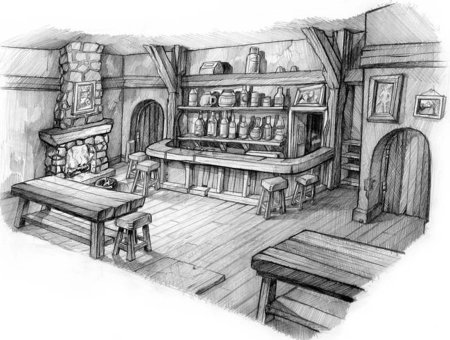 Таверна набросок