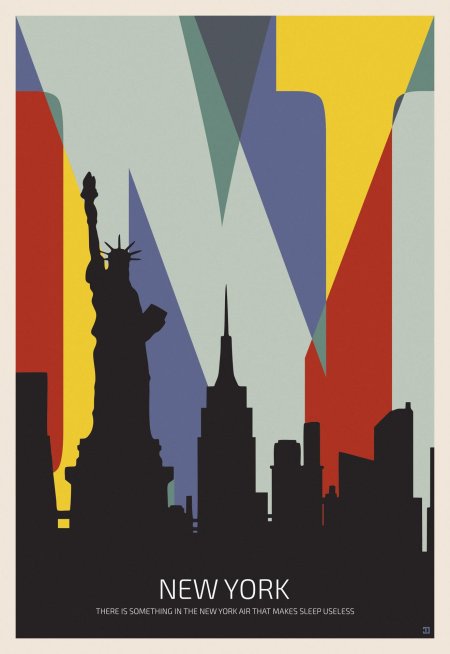 New york город плакатный