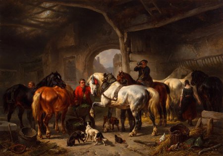 Конюшня 18 век постоялый двор франция